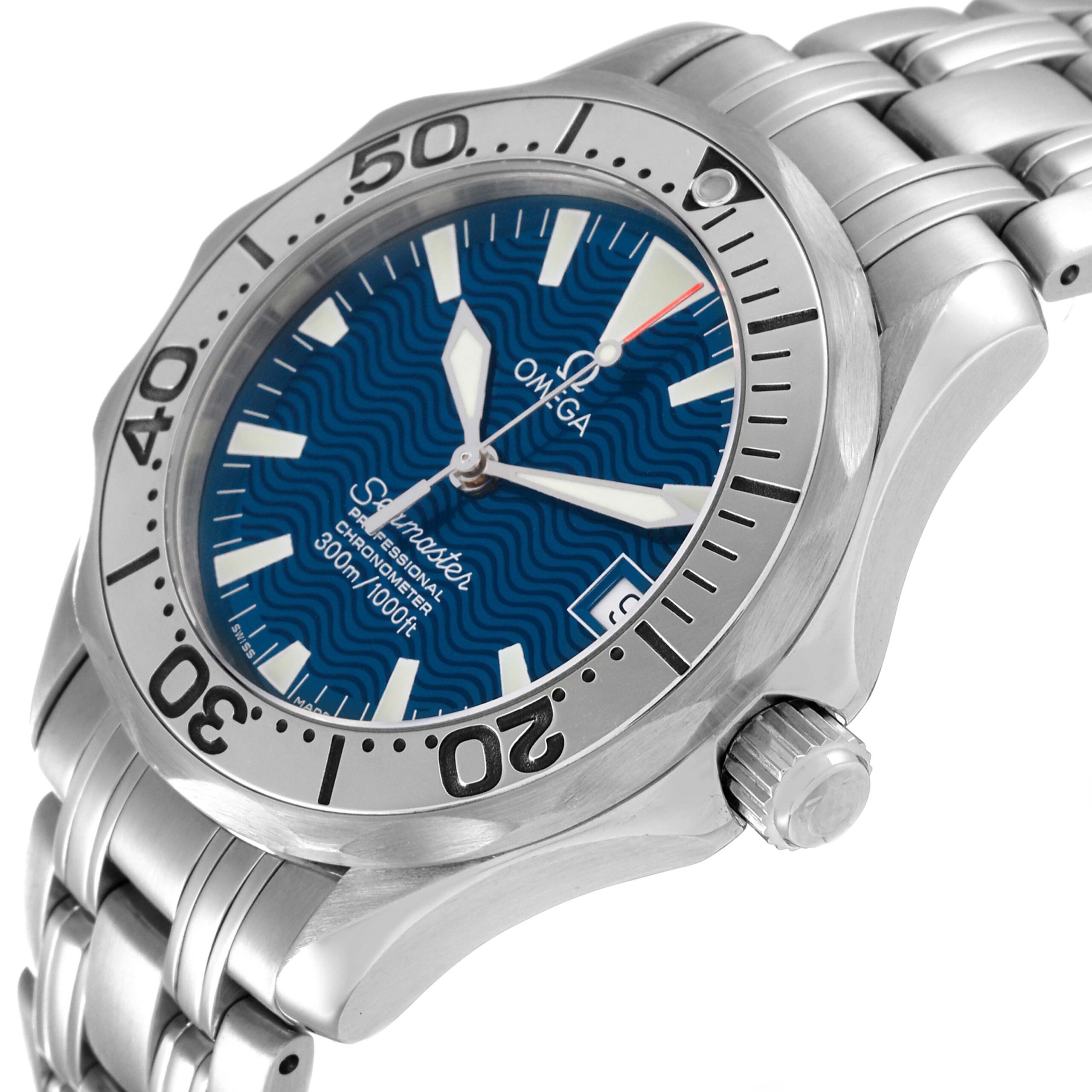 Omega Seamaster Midsize Jacques Mayol Blue Dial Steel Limited Edition Mens Watch 2554.80.00