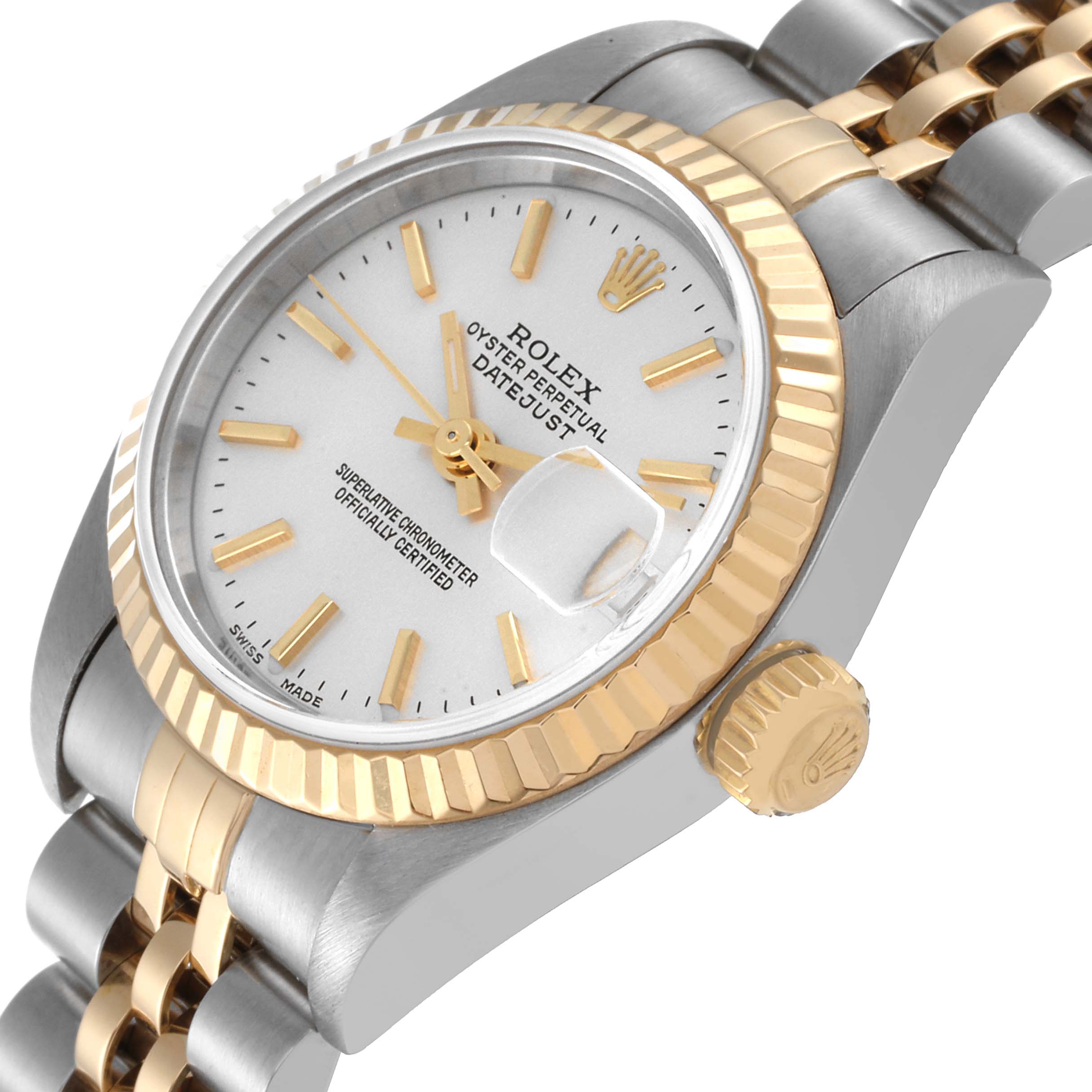Rolex Datejust Steel Yellow Gold Silver Dial Ladies Watch 79173