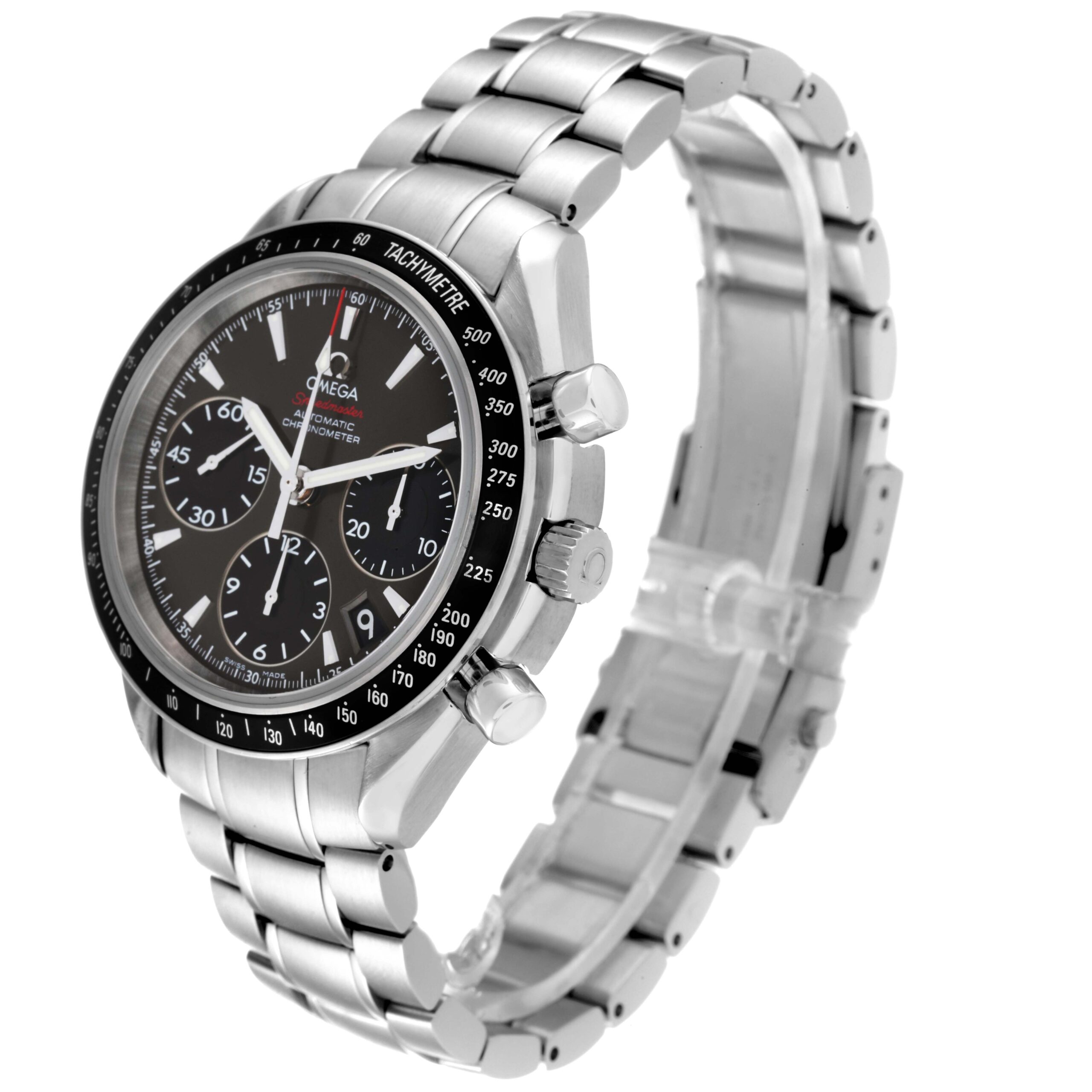 Omega Speedmaster Date Grey Dial Mens Watch 323.30.40.40.06.001 Box Card