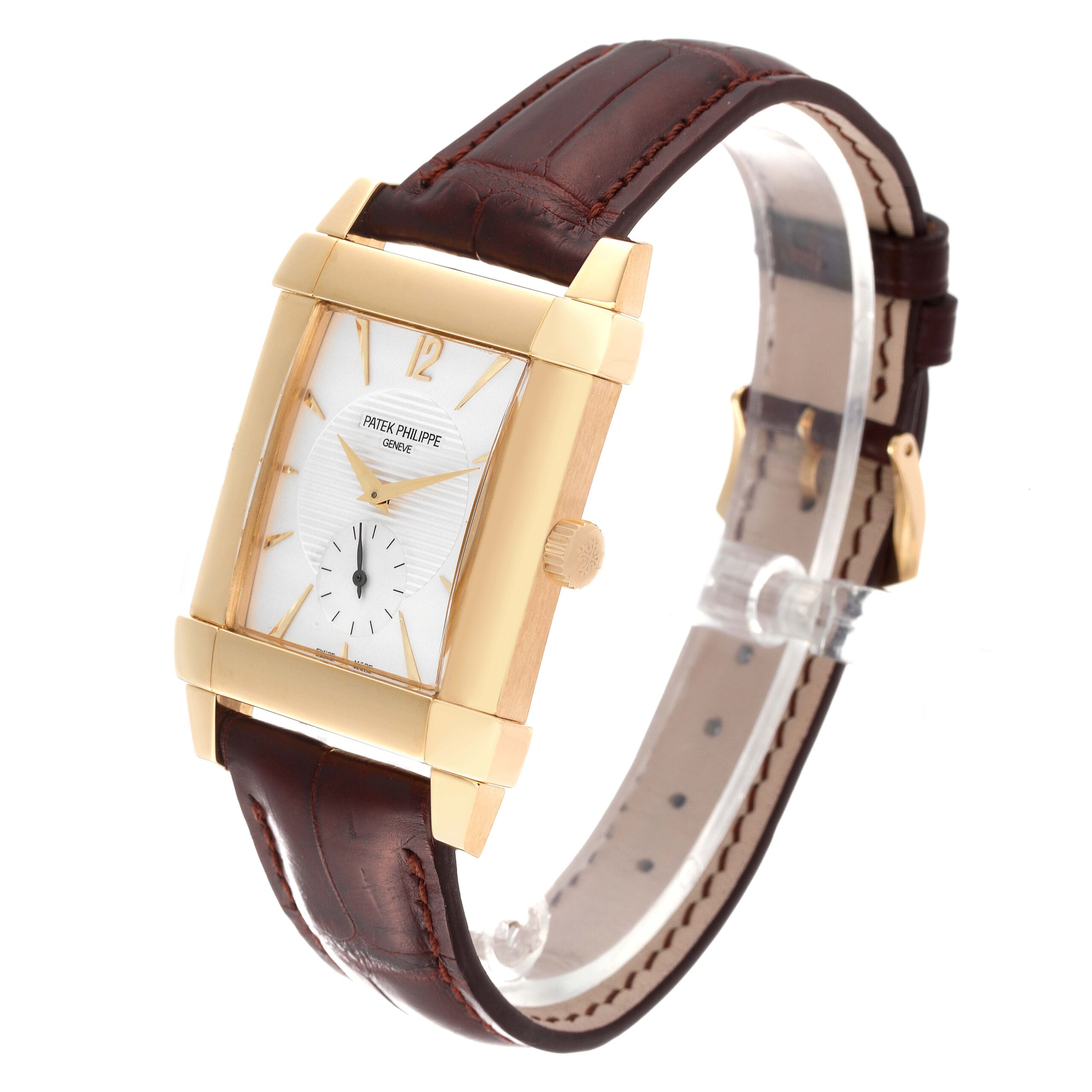 Patek Philippe Gondolo Small Seconds Yellow Gold Silver Dial Mens Watch 5111