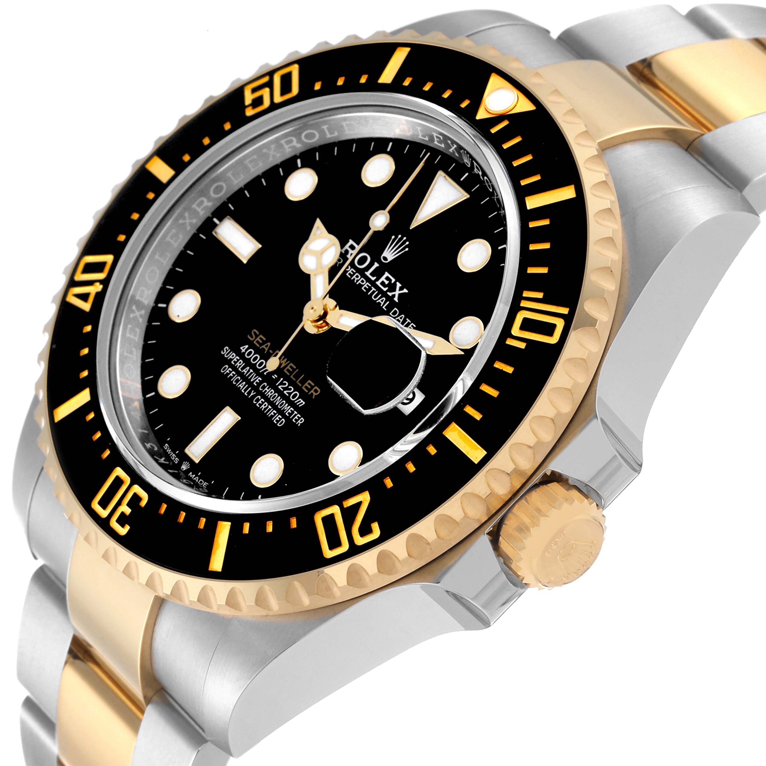 Rolex Seadweller Black Dial Steel Yellow Gold Mens Watch 126603 Unworn