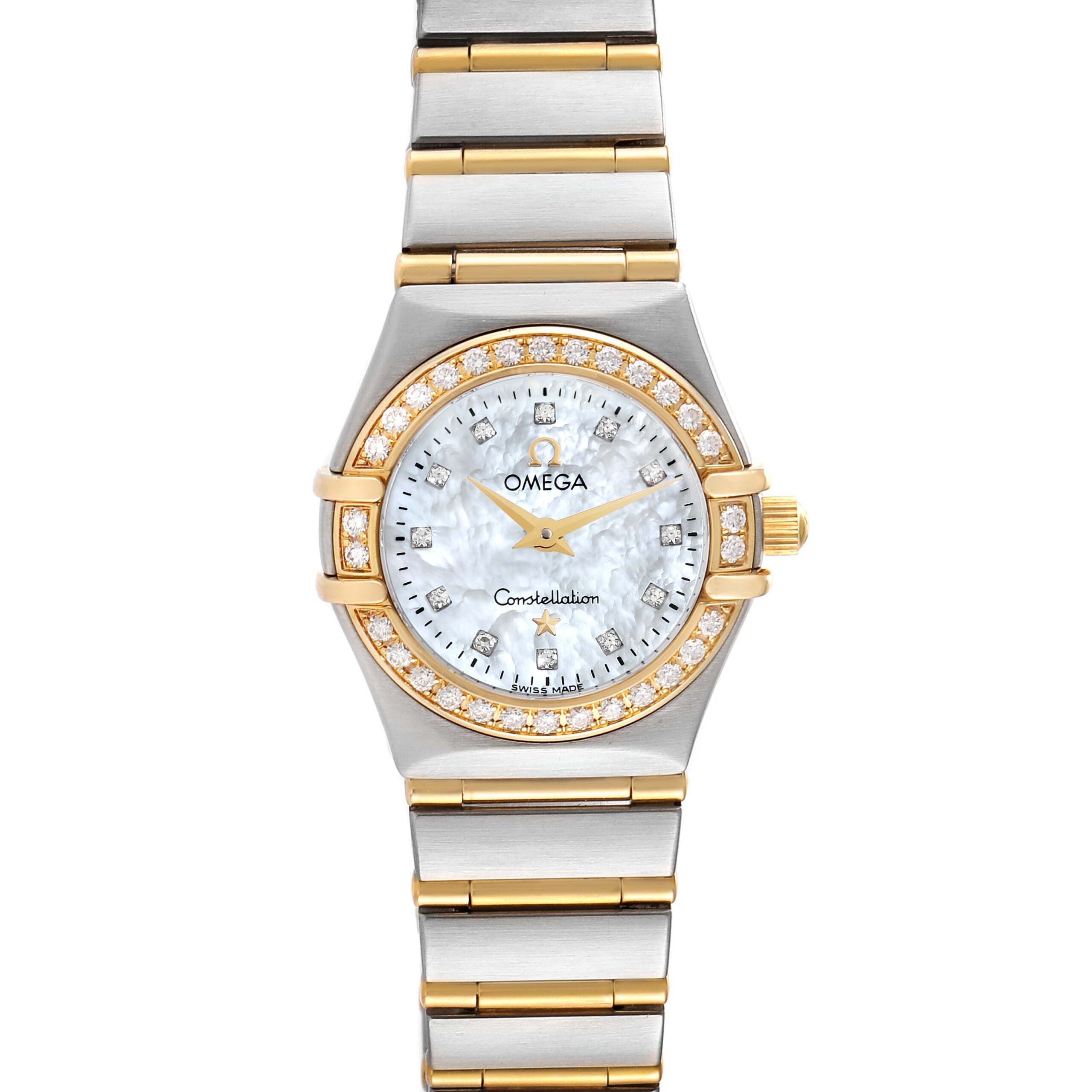 Omega Constellation 95 Mother of Pearl Diamond Ladies Watch 1267.75.00 Box Card