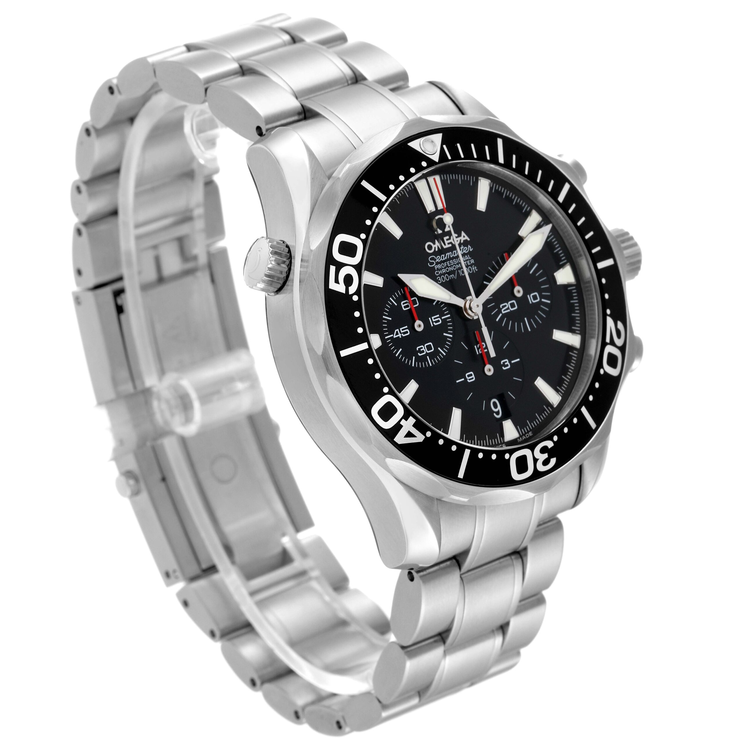 Omega Seamaster Chronograph Black Dial Steel Mens Watch 2594.52.00