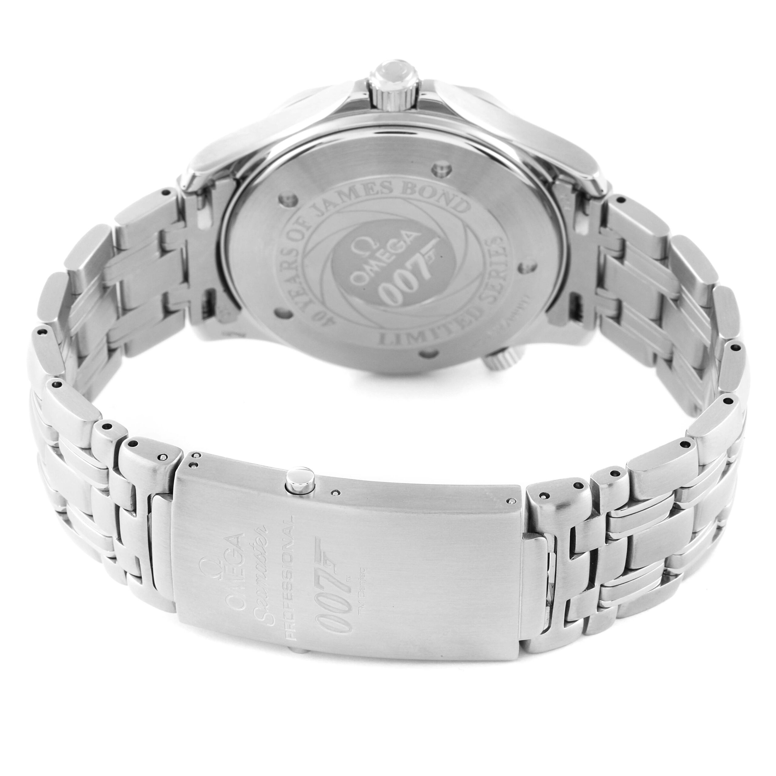 Omega Seamaster 40 Years James Bond Blue Dial Watch 2537.80.00 Card