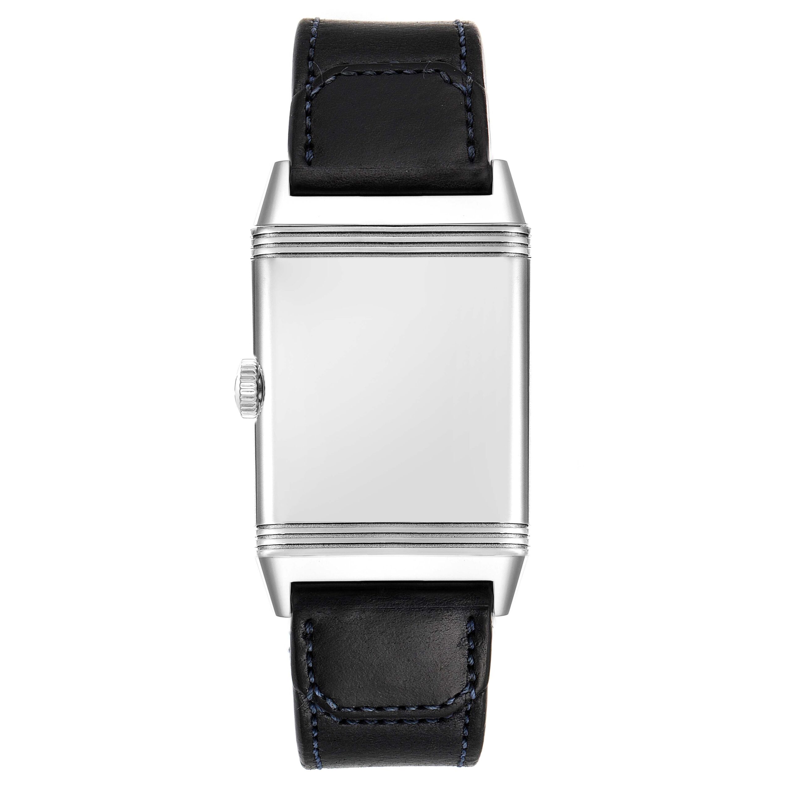 Jaeger LeCoultre Reverso Tribute Steel Mens Watch 214.8.62 Q3978480 Box Card