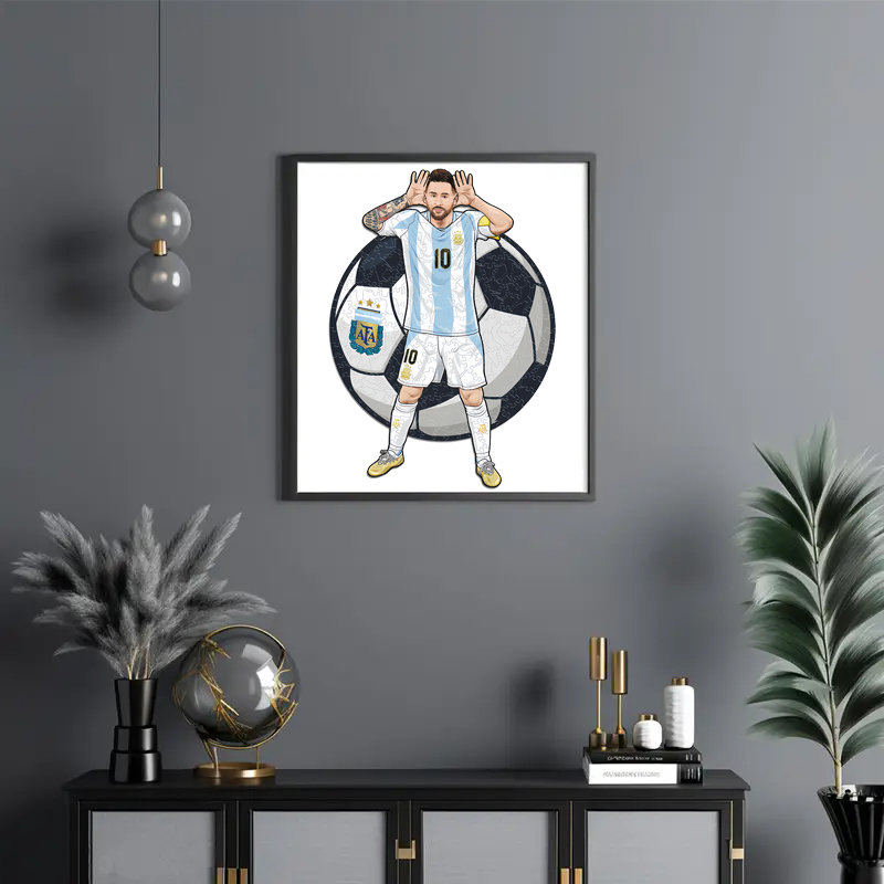 Rio Messi,Cristiano Ronaldo,Bellingham,Alcántara-Football Stars Wooden Puzzle