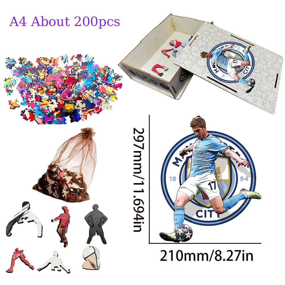 Virgil van Dijk,Antoine Griezmann-Football Stars Wooden Puzzle