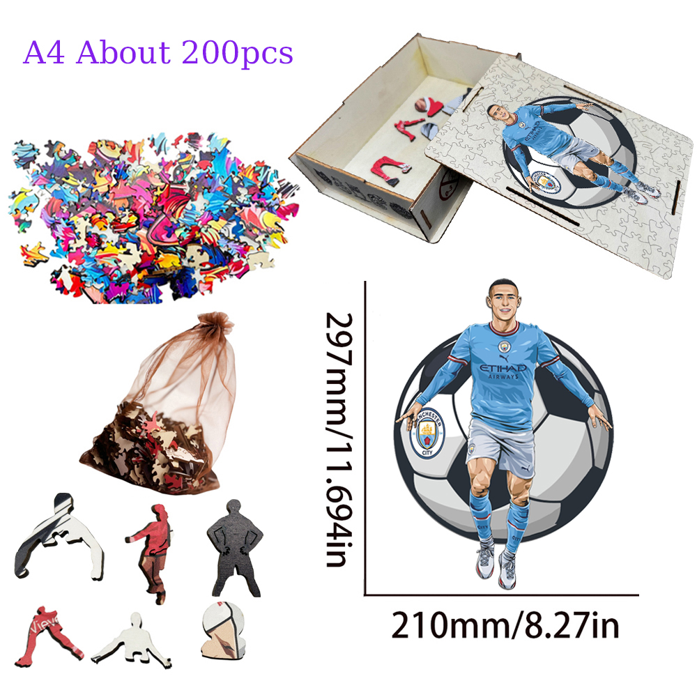 Virgil van Dijk,Antoine Griezmann-Football Stars Wooden Puzzle