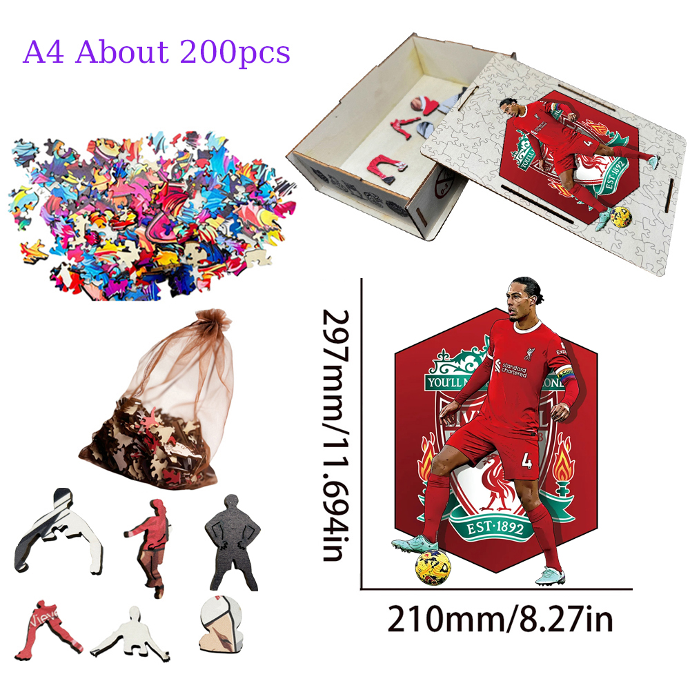 Virgil van Dijk,Antoine Griezmann-Football Stars Wooden Puzzle