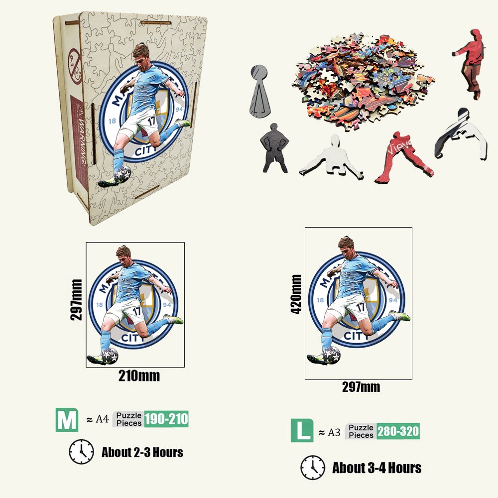 Virgil van Dijk,Antoine Griezmann-Football Stars Wooden Puzzle