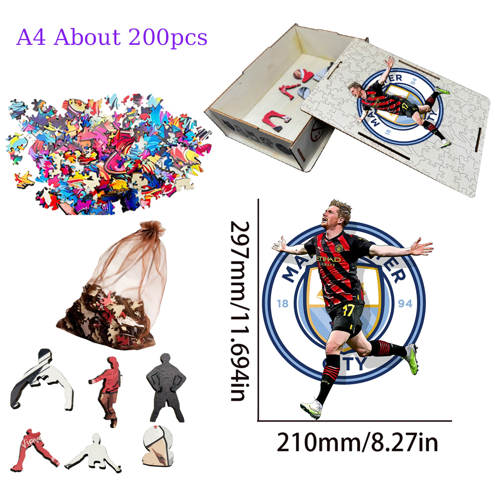 Virgil van Dijk,Antoine Griezmann-Football Stars Wooden Puzzle