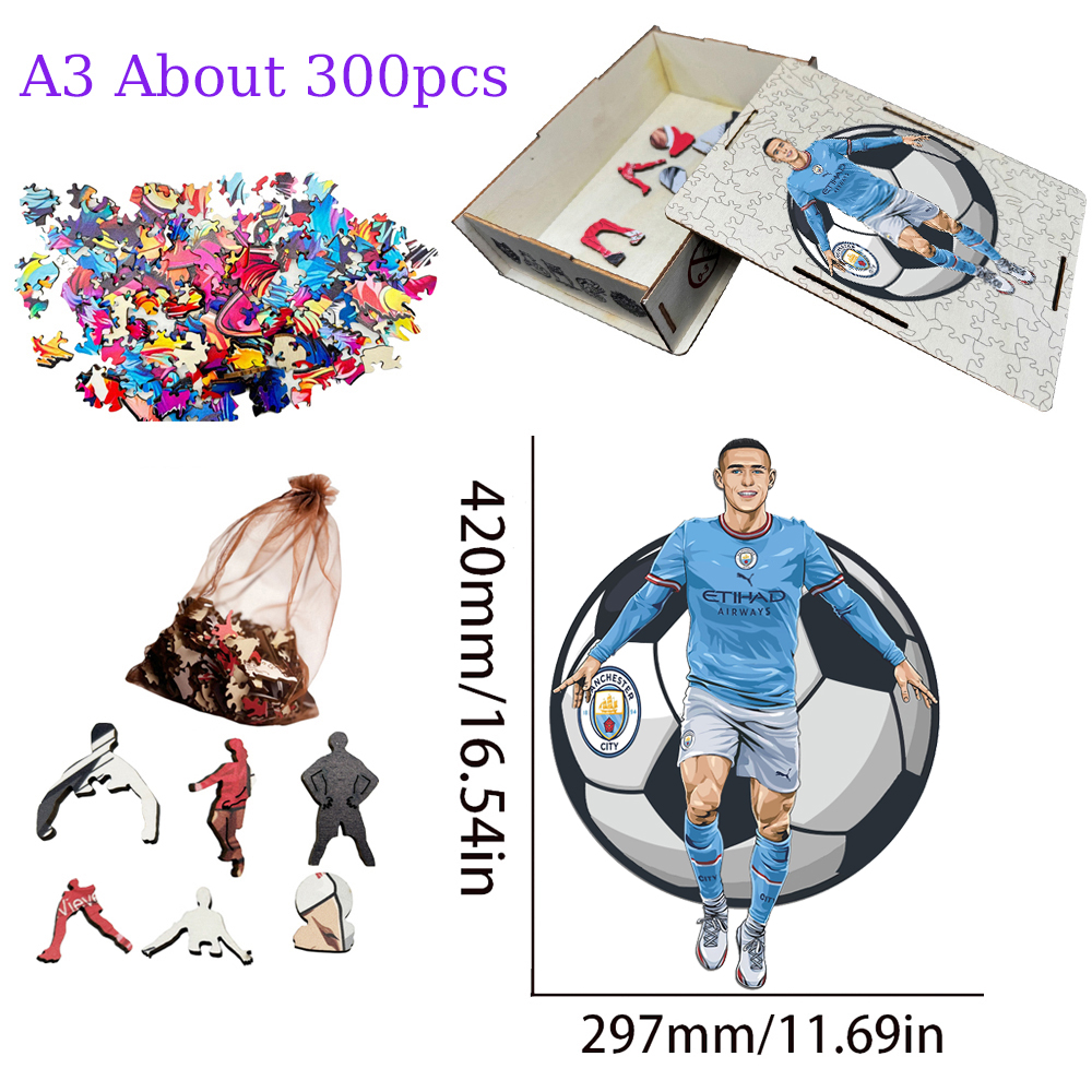 Virgil van Dijk,Antoine Griezmann-Football Stars Wooden Puzzle