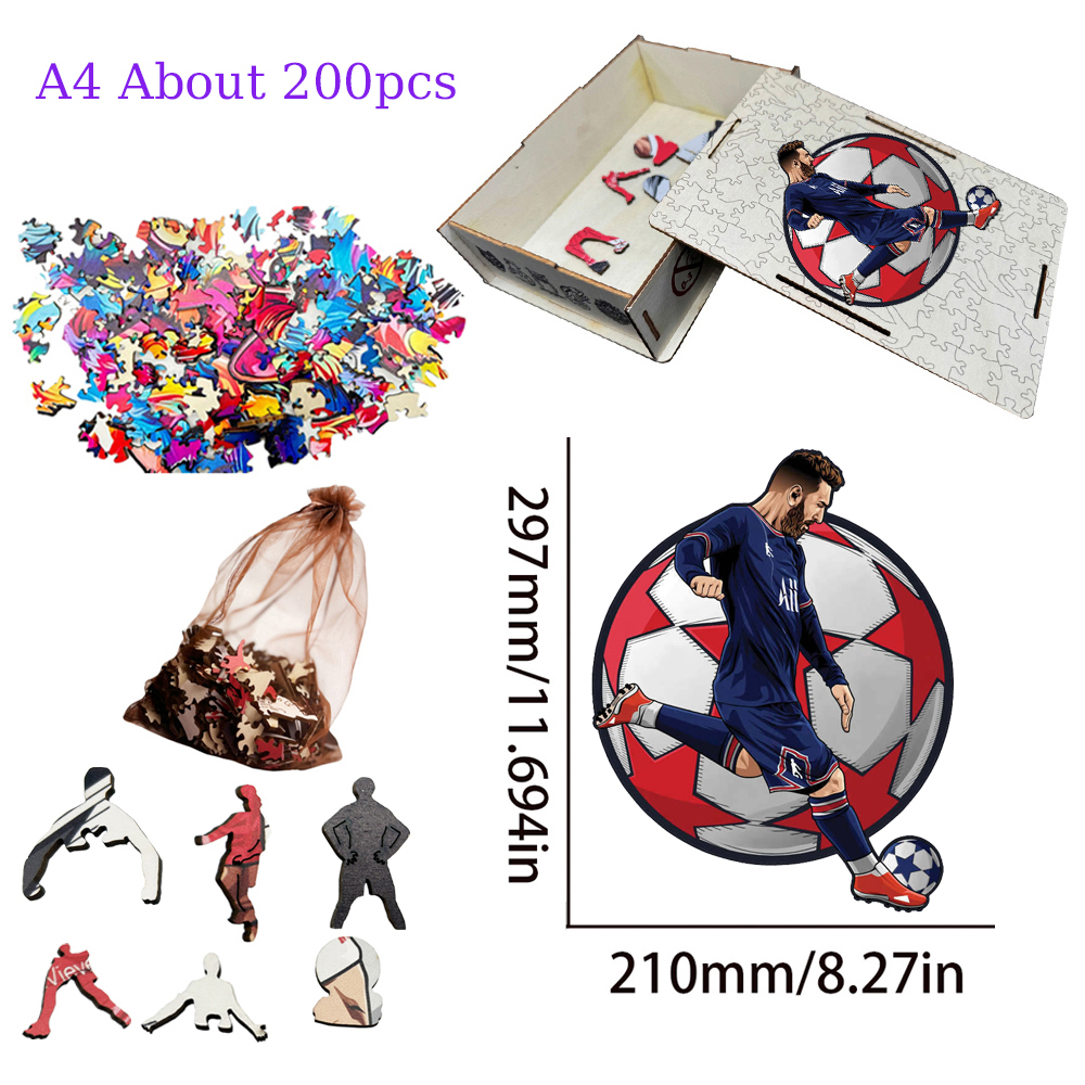 Lionel Messi-Football Stars Wooden Puzzle