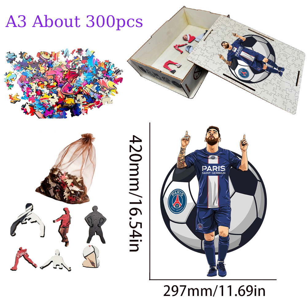 Lionel Messi-Football Stars Wooden Puzzle