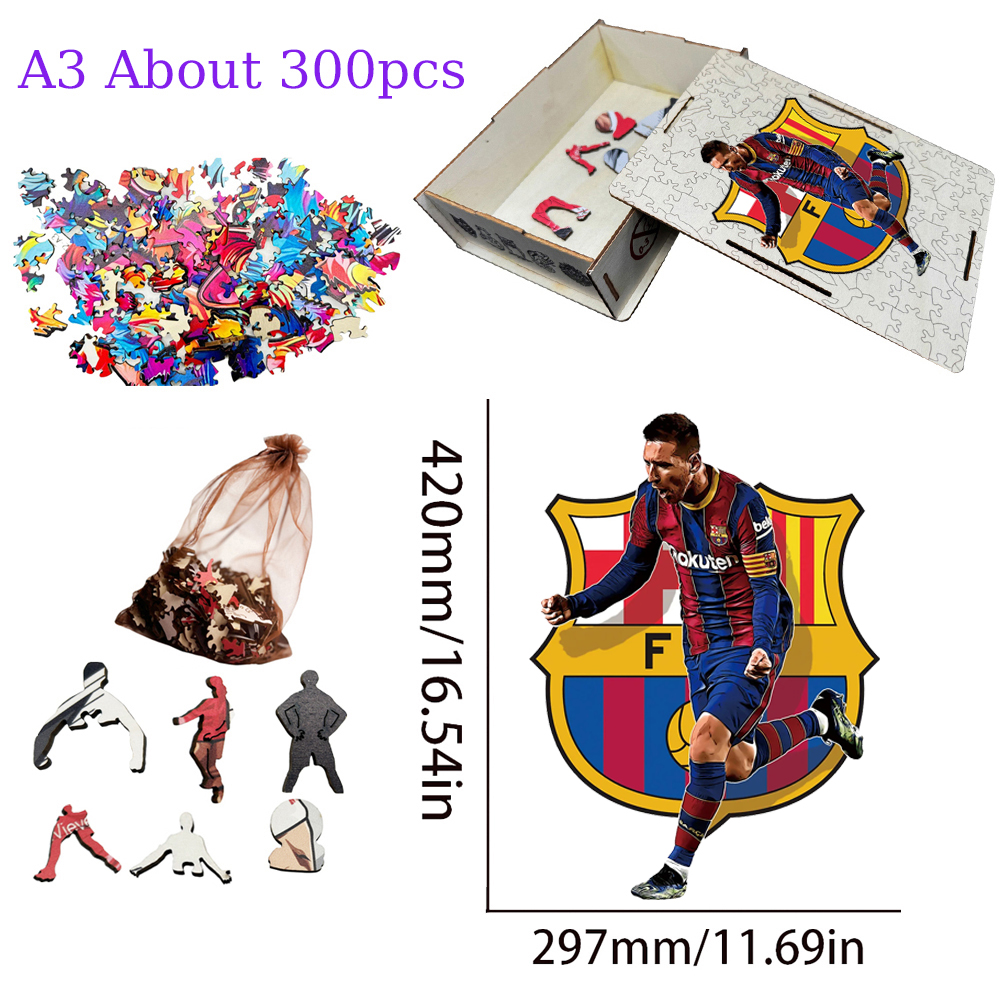 Lionel Messi-Football Stars Wooden Puzzle