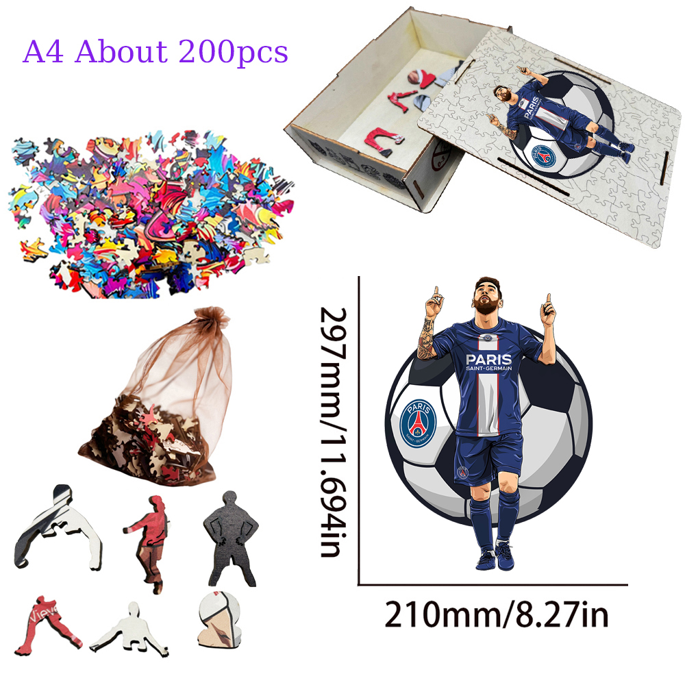 Lionel Messi-Football Stars Wooden Puzzle