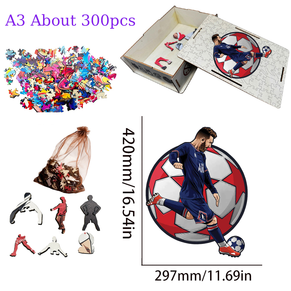 Lionel Messi-Football Stars Wooden Puzzle