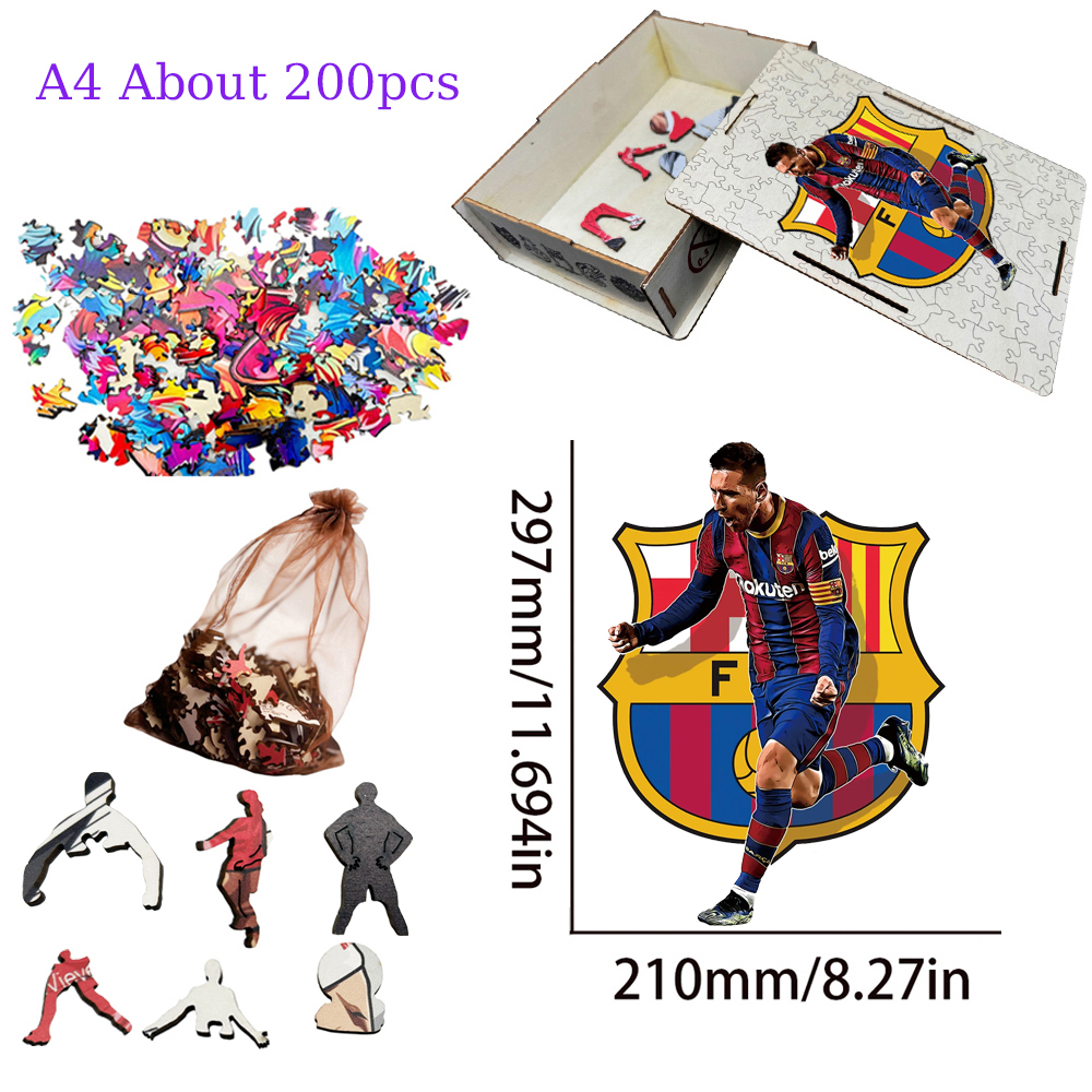 Lionel Messi-Football Stars Wooden Puzzle