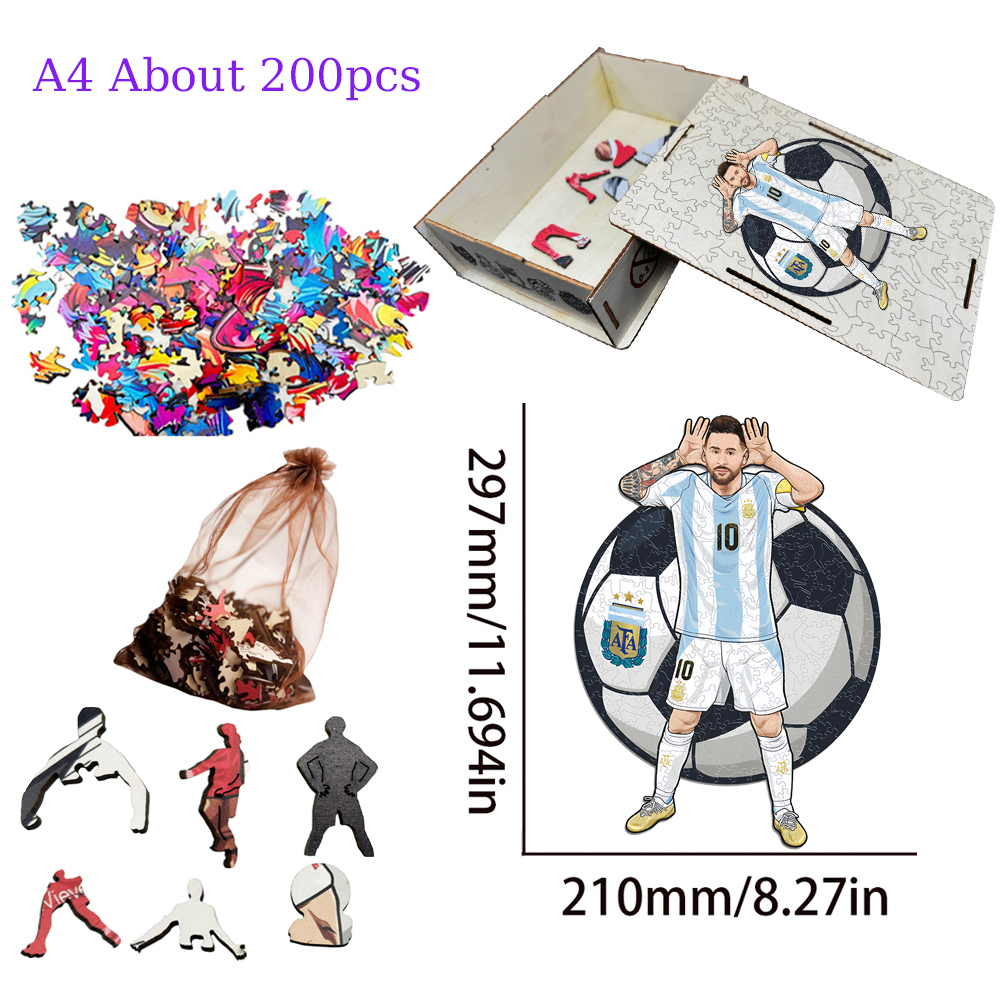 Lionel Messi-Football Stars Wooden Puzzle