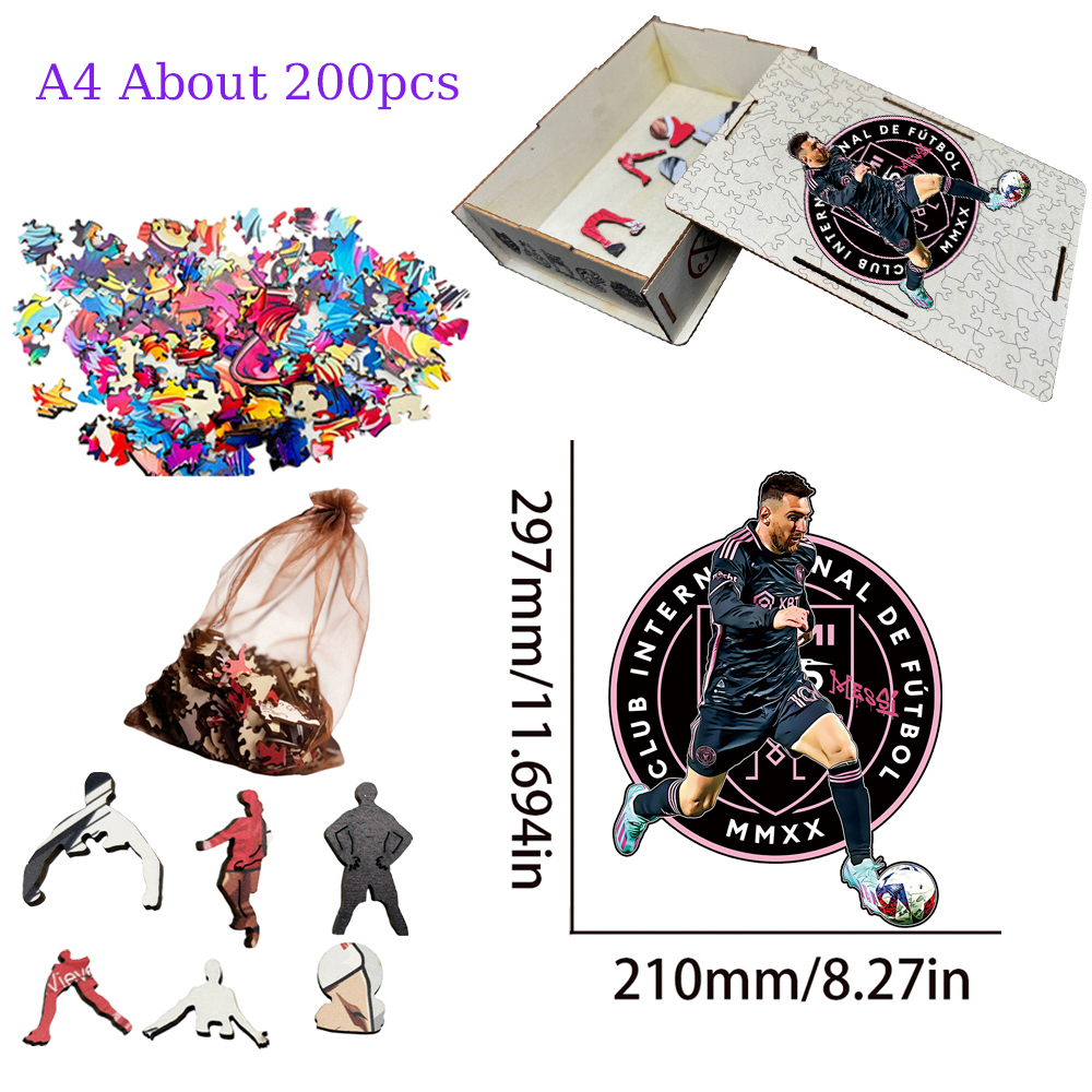 Lionel Messi-Football Stars Wooden Puzzle