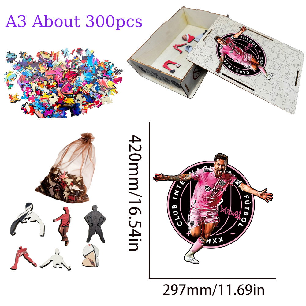 Lionel Messi-Football Stars Wooden Puzzle