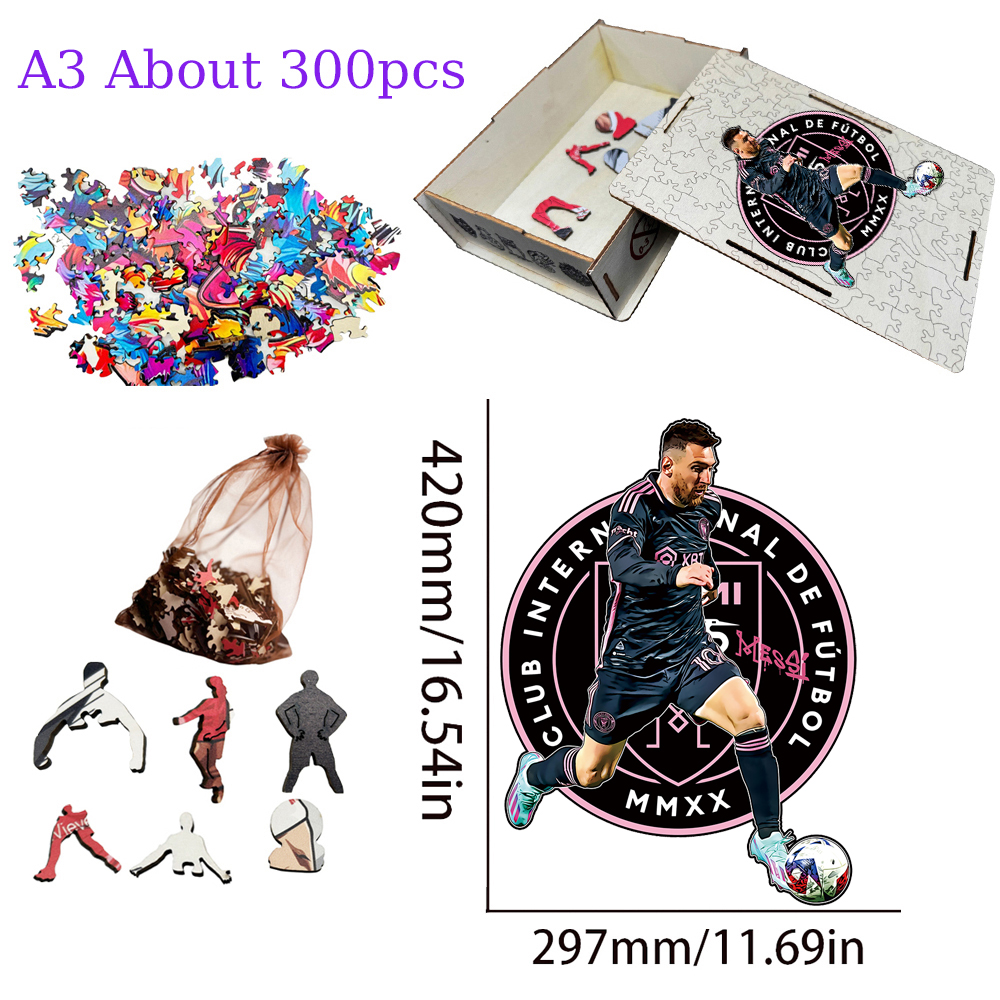 Lionel Messi-Football Stars Wooden Puzzle
