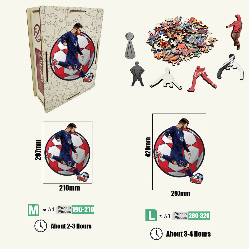 Lionel Messi-Football Stars Wooden Puzzle
