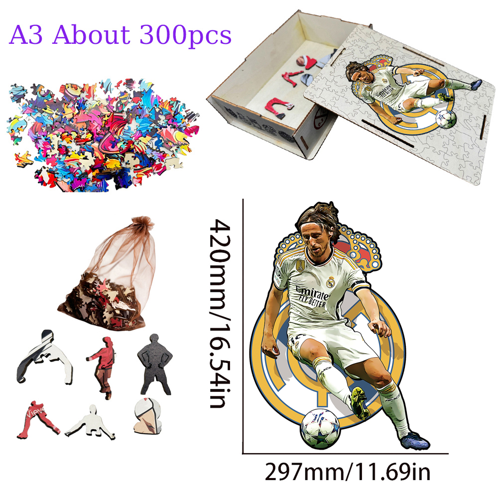 Neymar，Luka Modrić-Wooden Puzzle