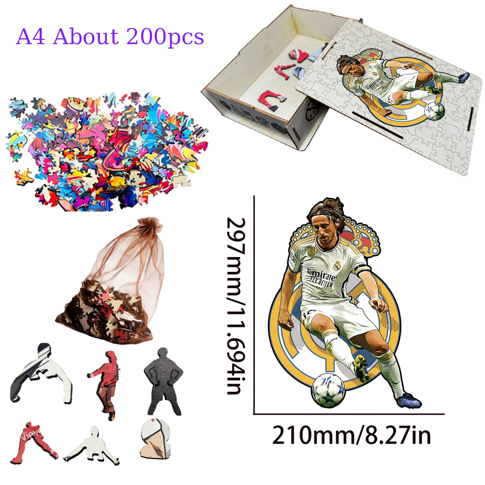 Neymar，Luka Modrić-Wooden Puzzle