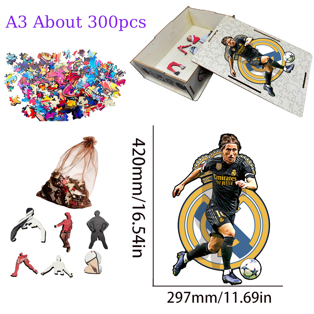 Neymar，Luka Modrić-Wooden Puzzle