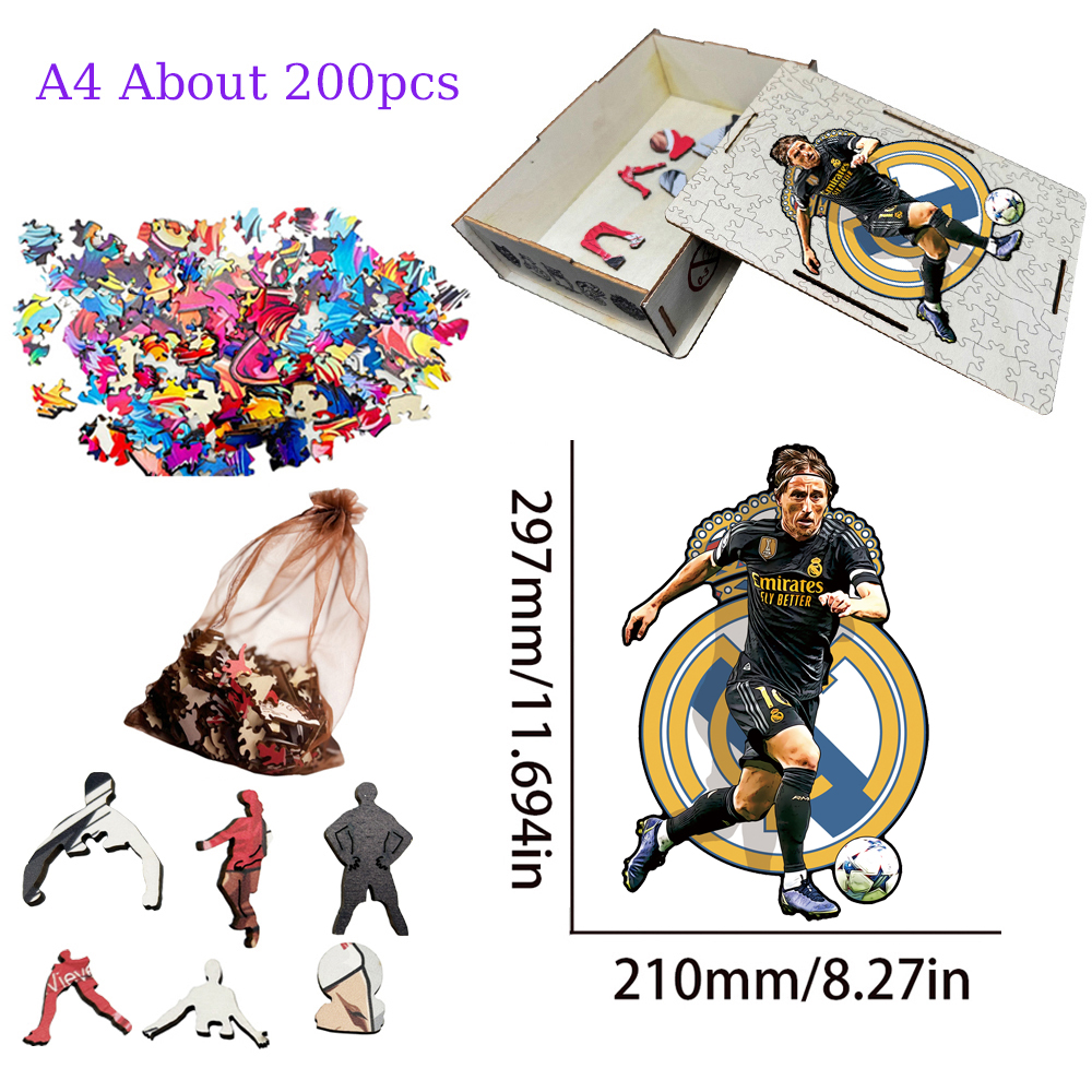 Neymar，Luka Modrić-Wooden Puzzle