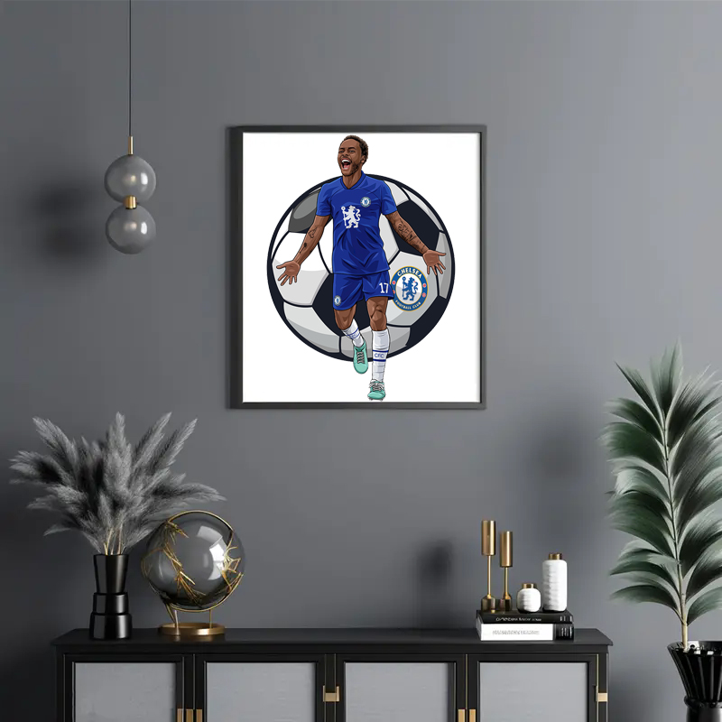 Zinedine Zidane,Gabriel Jesus,Dominik Szoboszlai ,Nicolas Jackson,Nicolas Jackson-Football Stars Wooden Puzzle