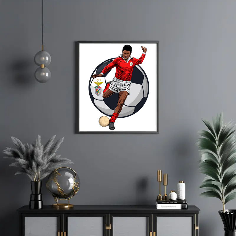 Zlatan Ibrahimović,Vinícius Júnior,Andrés Iniesta,Eusébio da Silva Ferreira,Reece James-Football Stars Wooden Puzzle