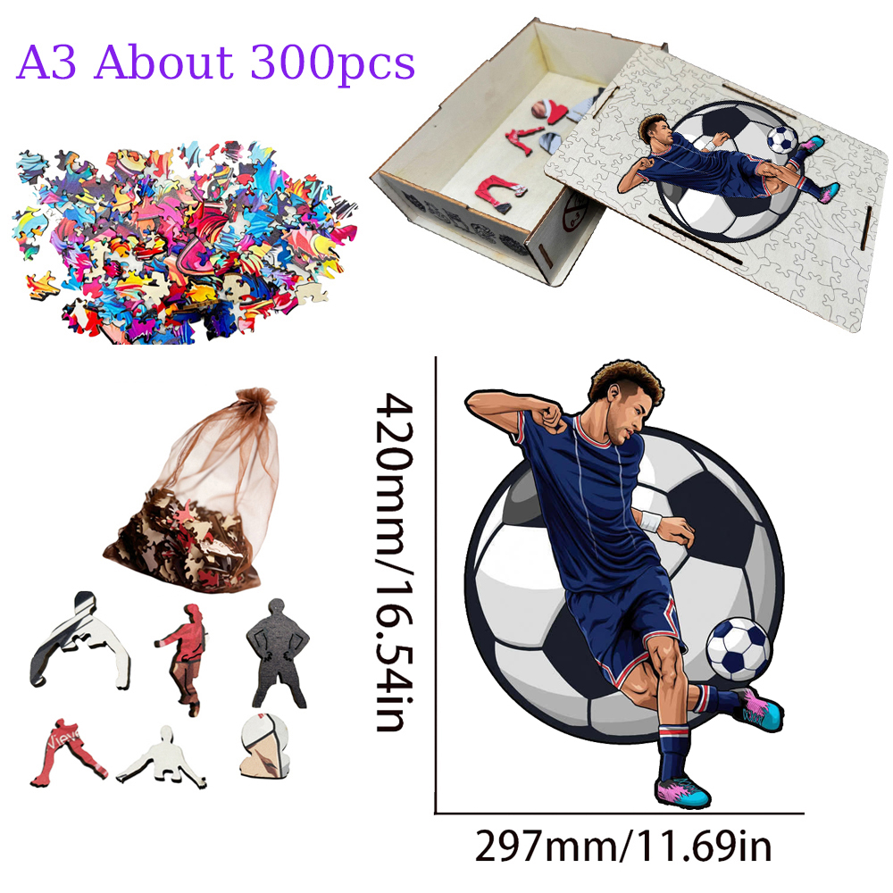 Neymar，Luka Modrić-Wooden Puzzle