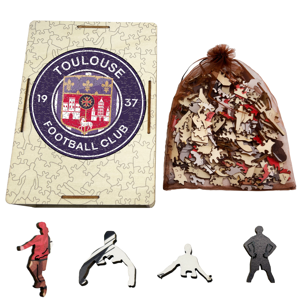 FRANCE,A.J.AUXERRE,ASSE,TOULOUSE FOOTBALL CLUB,Toulon FC--Football Club Wooden Puzzle