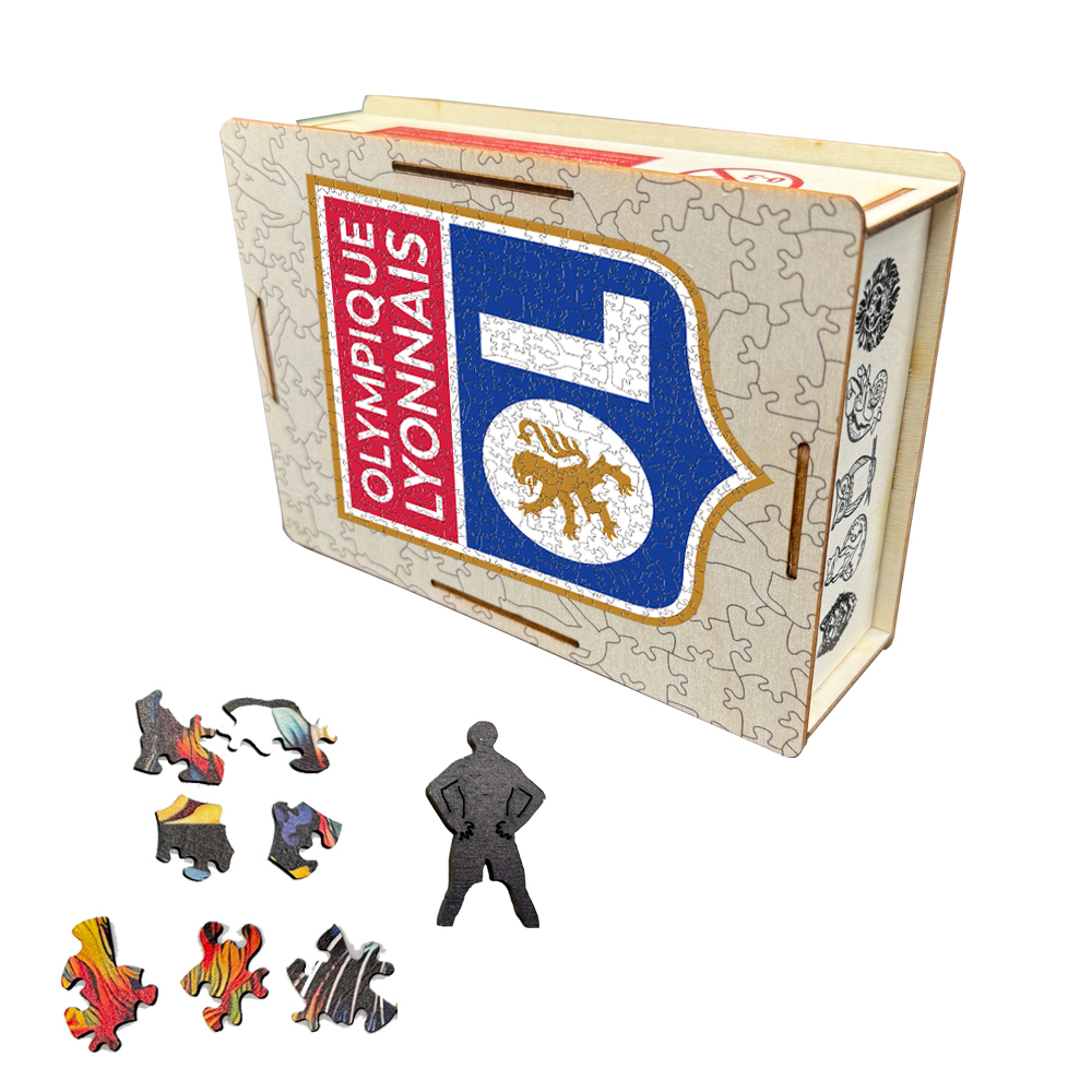 Olympique Lyonnais,Stade Brestois 29,Girondins de Bordeaux,LOSC Lille,Stade Rennais Football Club--Football Club Wooden Puzzle