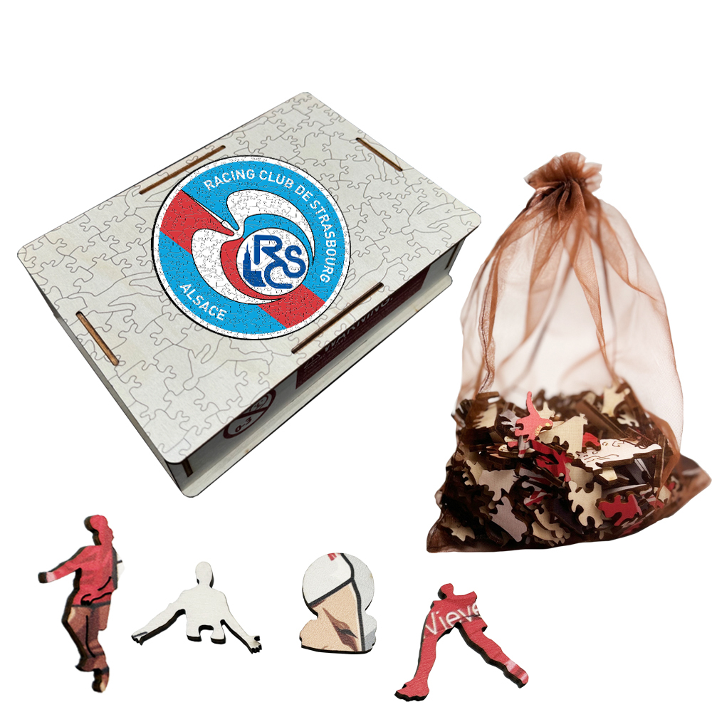 FC Nantes,Paris Saint - Germain,Racing Club de Strasbourg Alsace,Racing Club de Lens,Association Sportive de Monaco Football Club--Football Club Wooden Puzzle