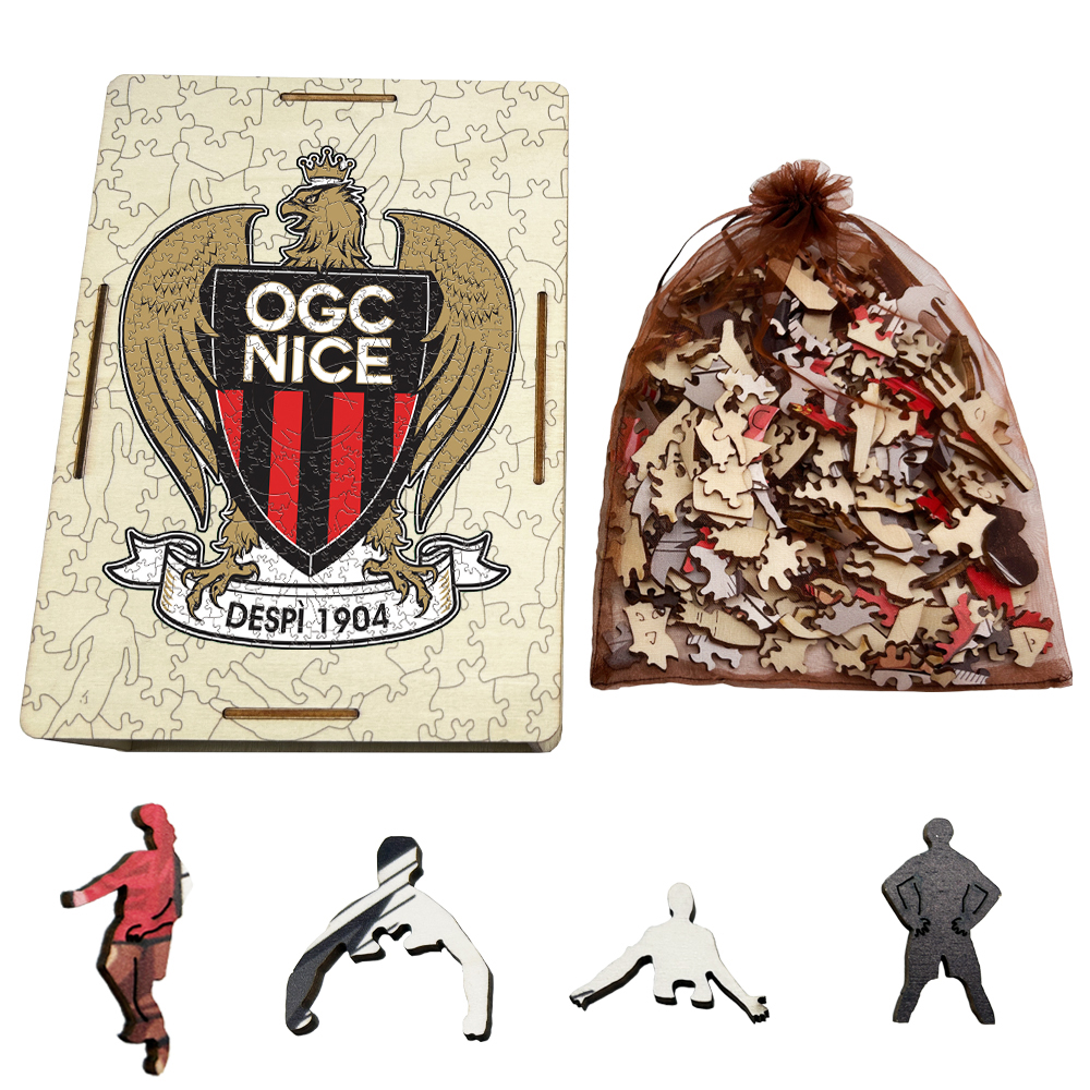 SCO Angers,Le Havre AC,Olympique de Marseille,Montpellier Hérault Sport Club,OGC Nice--Football Club Wooden Puzzle