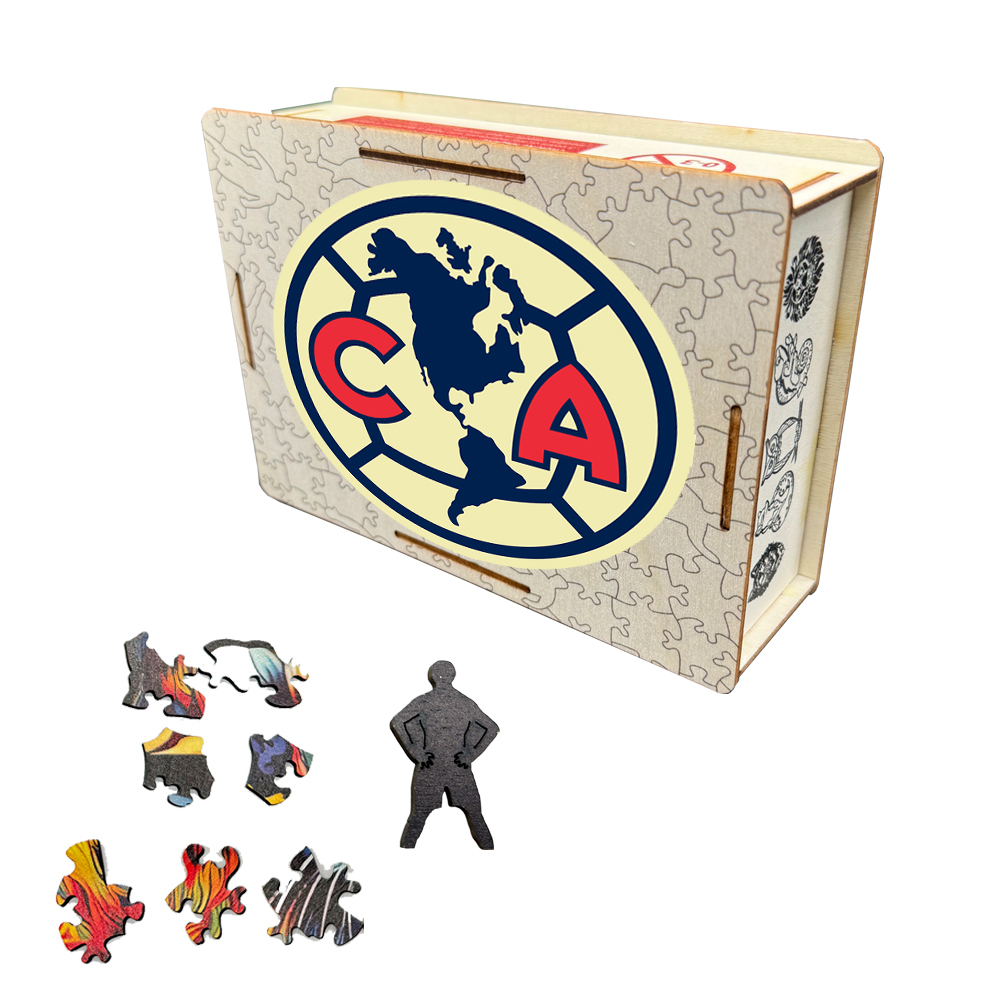 Cruz Azul Fútbol Club,Club de Fútbol Monterrey,Club América,Club Deportivo Toluca,Club Deportivo Guadalajara--Football Club Wooden Puzzle