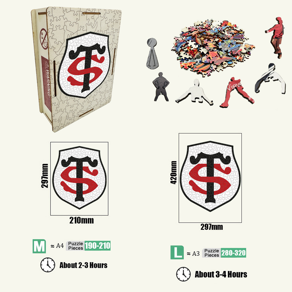 Tigres UANL,Pumas UNAM,Club de Futbol Pachuca--Football Club Wooden Puzzle