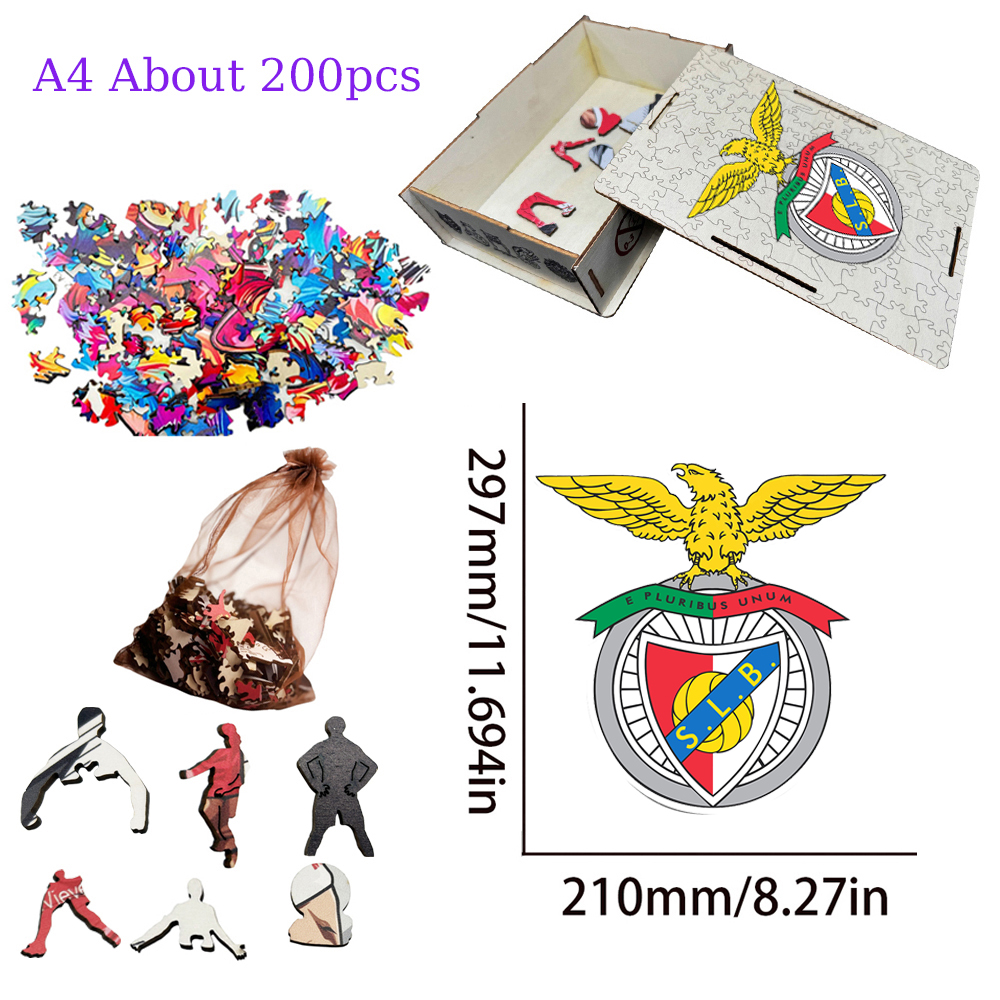 FC Porto,S.L. Benfica,Sporting CP---Football Club Wooden Puzzle