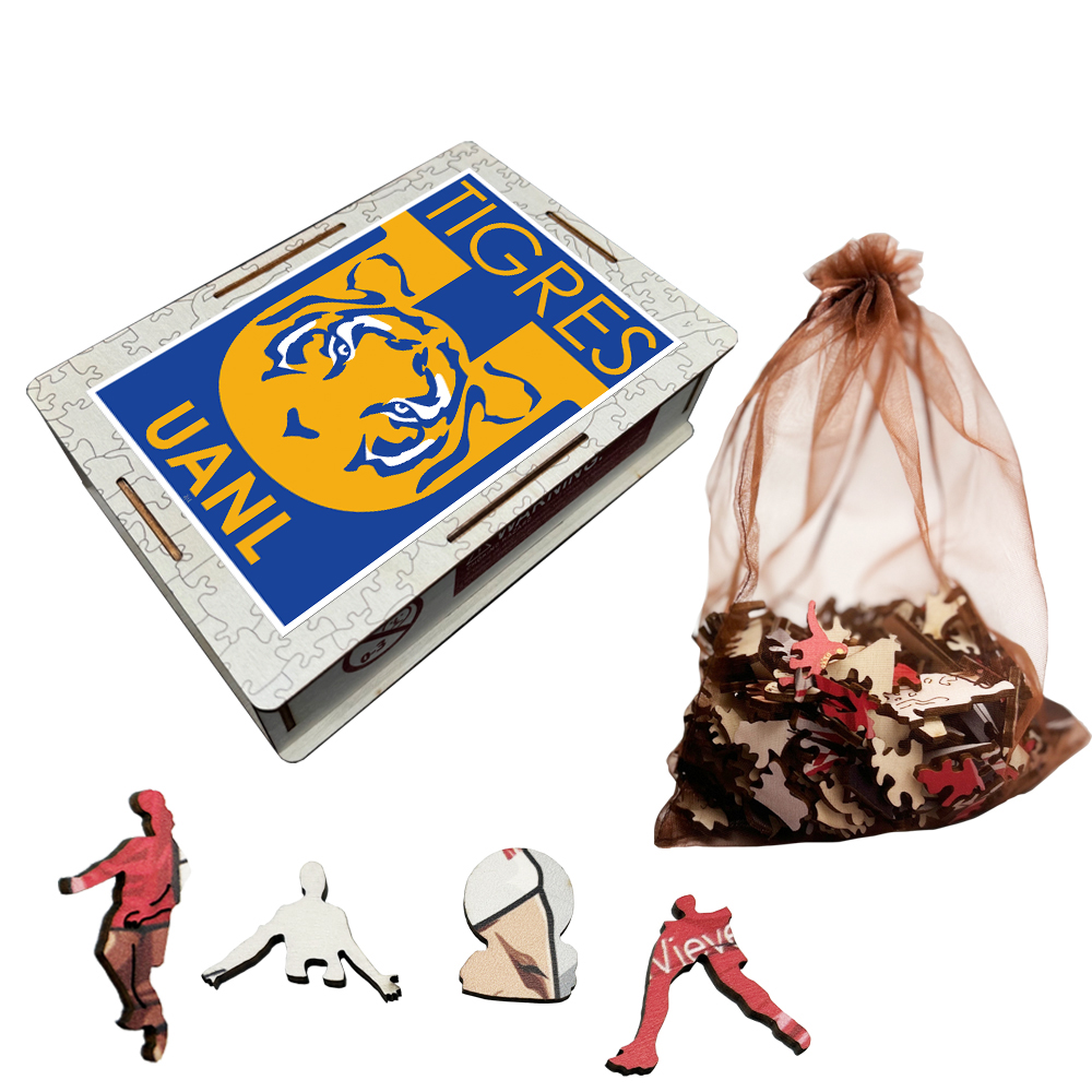 Tigres UANL,Pumas UNAM,Club de Futbol Pachuca--Football Club Wooden Puzzle