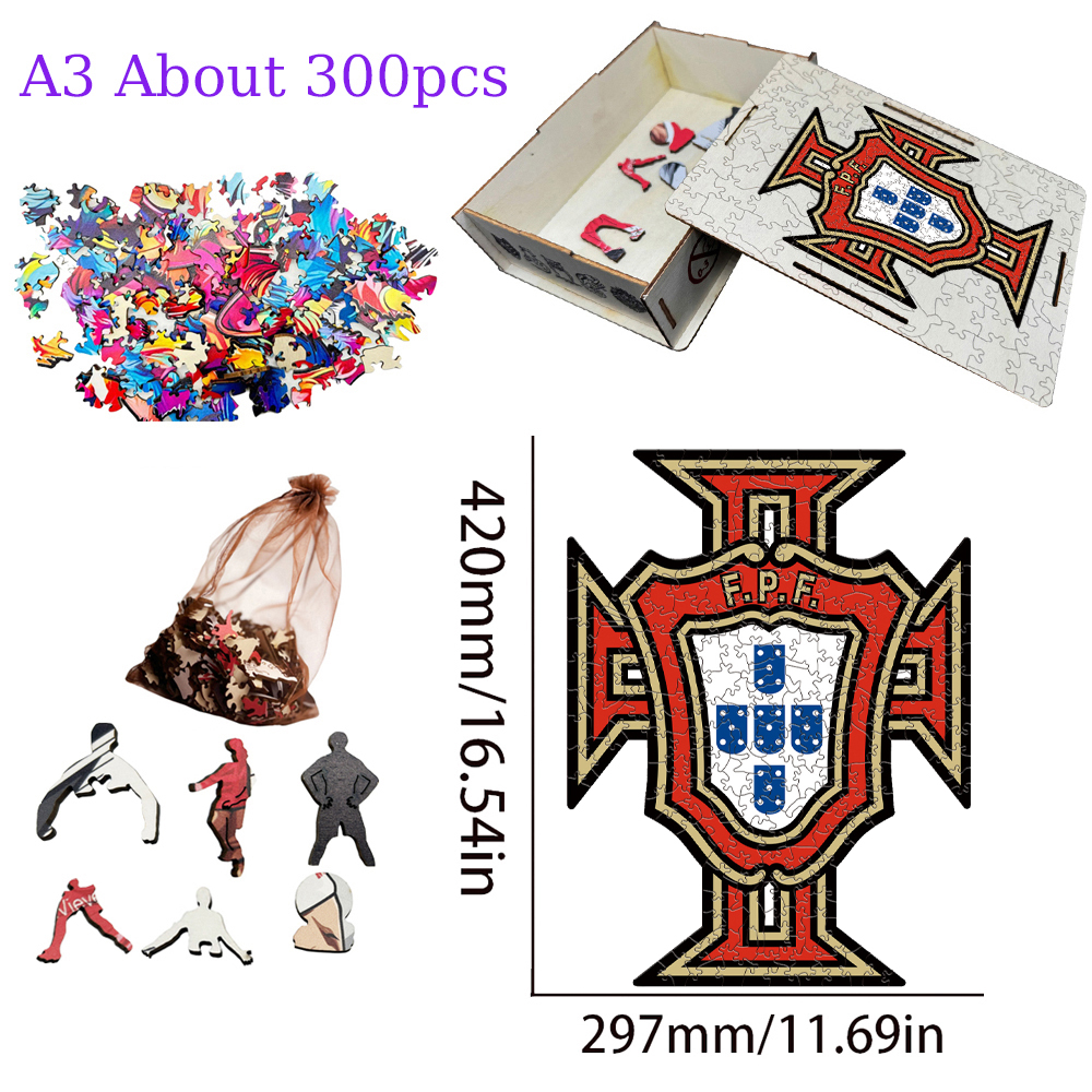 FC Porto,S.L. Benfica,Sporting CP---Football Club Wooden Puzzle