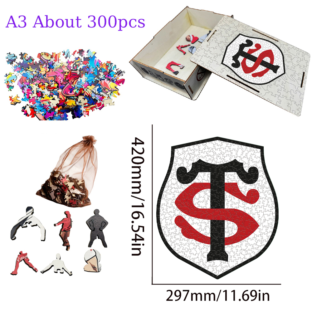 Tigres UANL,Pumas UNAM,Club de Futbol Pachuca--Football Club Wooden Puzzle