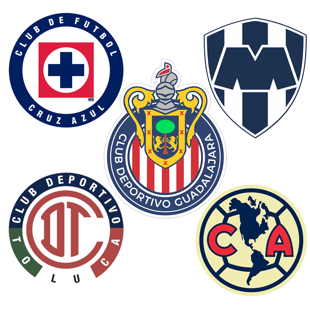 Cruz Azul Fútbol Club,Club de Fútbol Monterrey,Club América,Club Deportivo Toluca,Club Deportivo Guadalajara--Football Club Wooden Puzzle