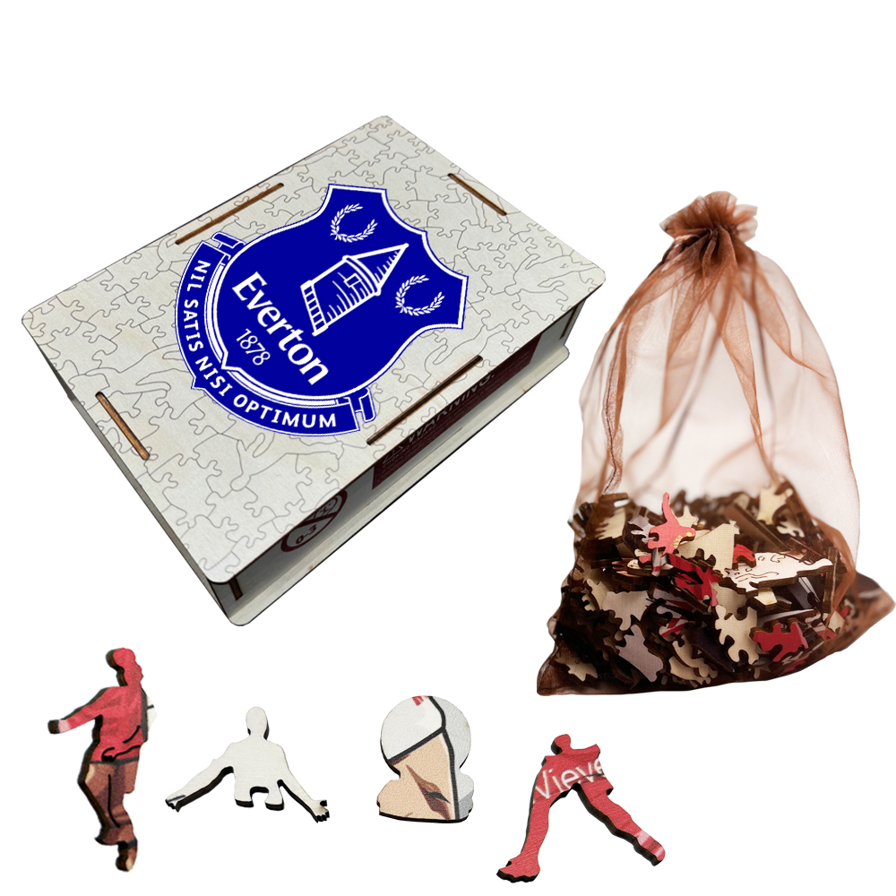 Everton Football Club,Manchester City Football Club,Manchester United Football Club,Chelsea Football Club--Football Club Wooden Puzzle