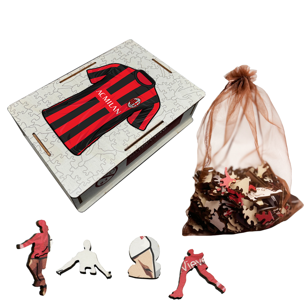 A.C. Milan，Arsenal Football Club，F.C. Internazionale Milano，Juventus Football Club--Wooden Puzzle of Football Club Jersey