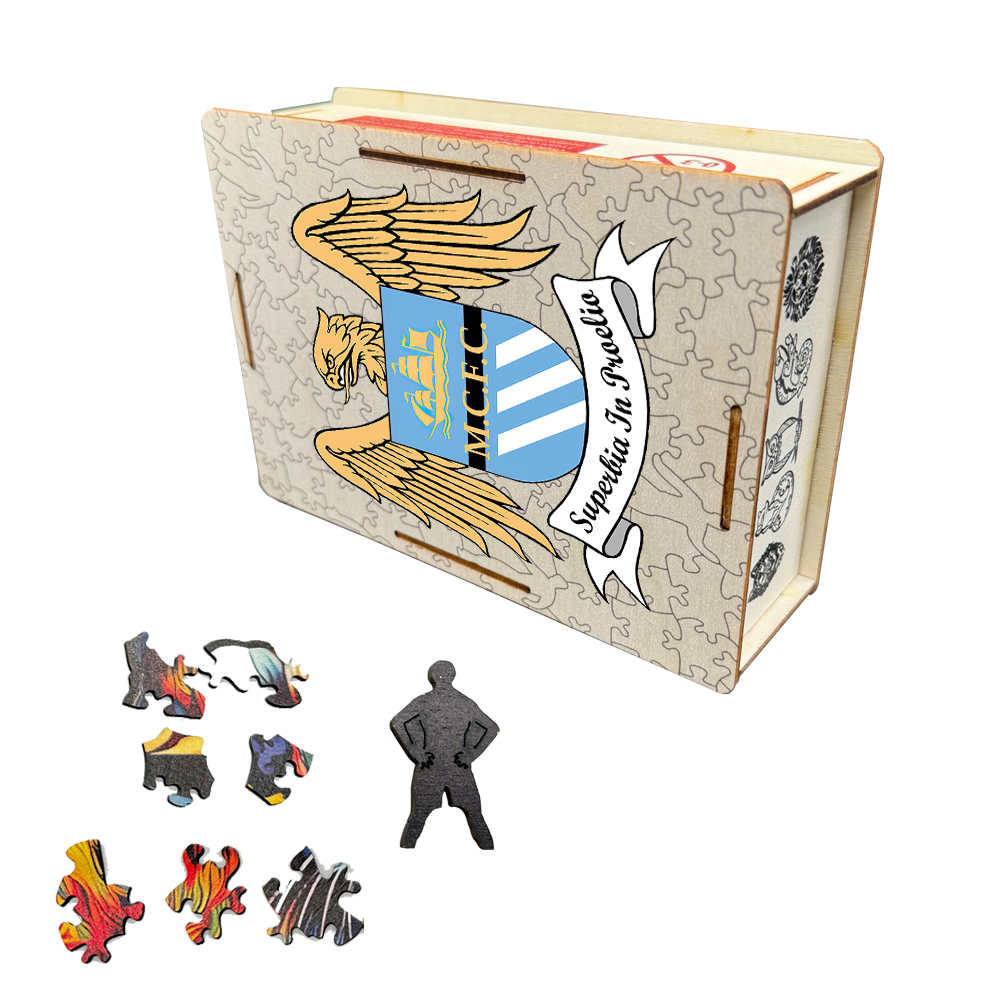 Everton Football Club,Manchester City Football Club,Manchester United Football Club,Chelsea Football Club--Football Club Wooden Puzzle