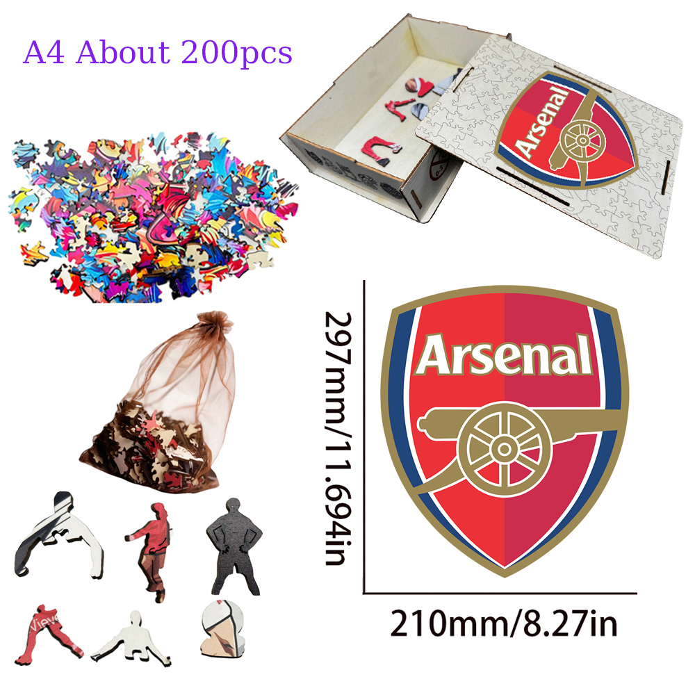 Aston Villa Football Club，Arsenal Football Club，Liverpool Football Club---Football Club Wooden Puzzle