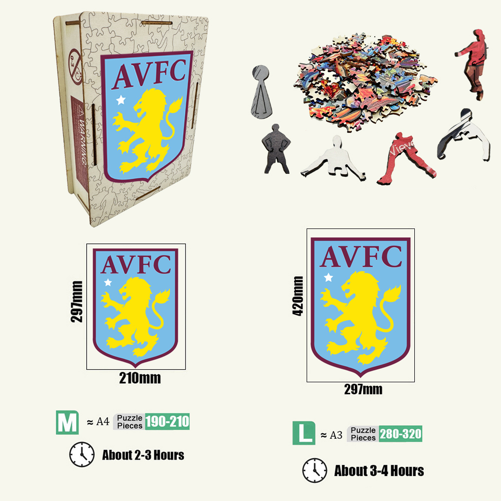 Aston Villa Football Club，Arsenal Football Club，Liverpool Football Club---Football Club Wooden Puzzle